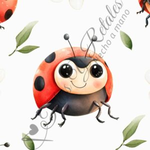 Tela diseño mariquita