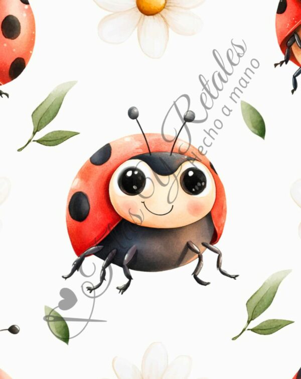Tela diseño mariquita