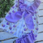 Vestido caracol con braguitas de color morado - telasyretales.com