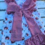 Vestido mariquita con braguitas de cuadros vichy rojo