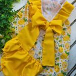 Vestido limonero con braguitas de color amarillo - telasyretales.com