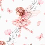 Tela diseño hada rosa
