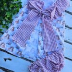 Vestido cangrejo con braguitas de cuadros vichy rosa