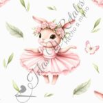 Tela diseño coneja bailarina