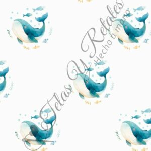 Tela diseño ballena