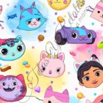 Tela Gabby y sus muñecas