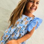 Vestido Bluey celeste