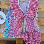 Vestido minnie mouse con braguitas cuadros vichy rojo