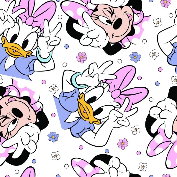 Tela Minnie y Daisy Flores