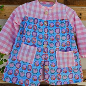 Babi escolar Peppa Pig Cuadros Rosa