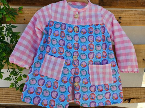 Babi escolar Peppa Pig Cuadros Rosa