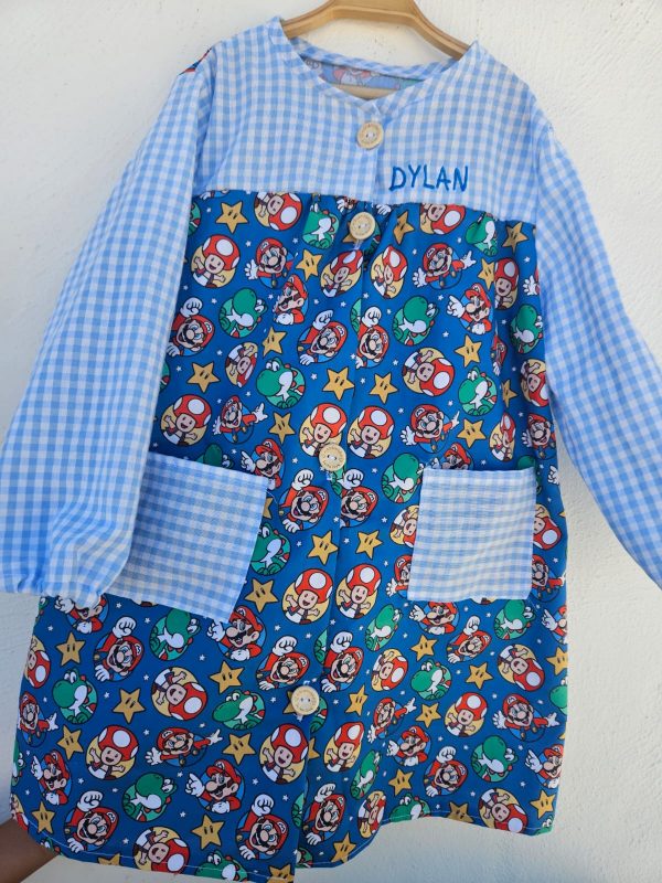 Babi escolar Super Mario + Cuadros Celeste