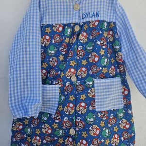Babi escolar Super Mario + Cuadros Celeste - Imagen 2