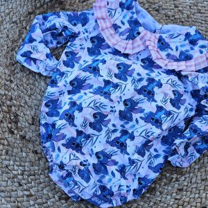 Pelele Stitch con Cuello Vichy