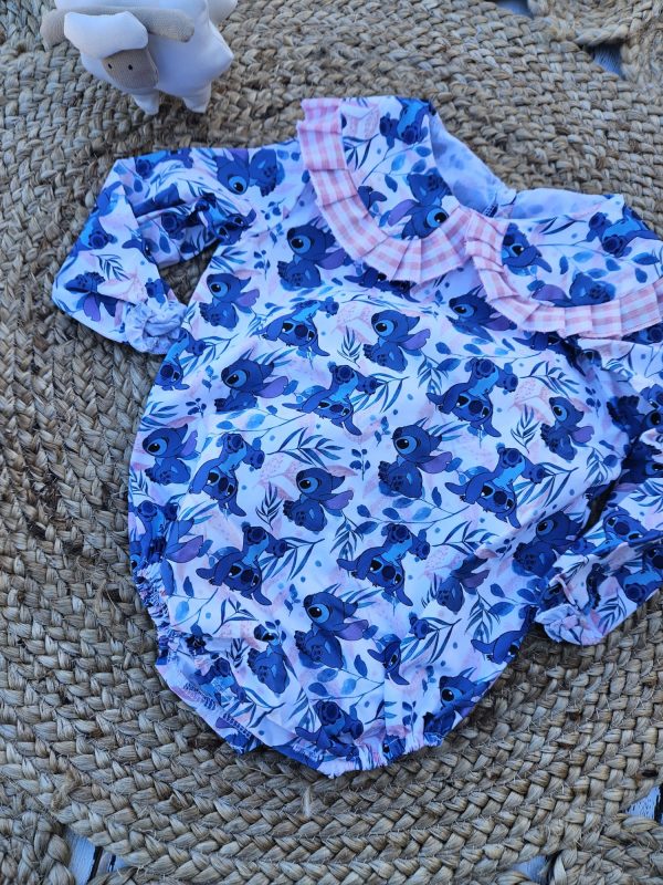 Pelele Stitch con Cuello Vichy