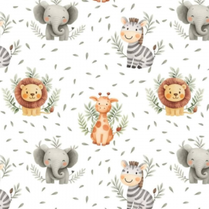 Tela Animales de la Selva Baby