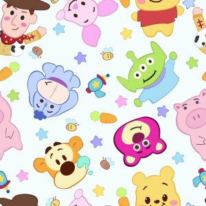 Tela Disney Pixar Friends Kawaii
