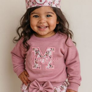 Conjunto de cumpleaños Minnie Rosa