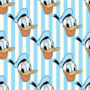 Tela Infantil Pato Donald Rayas Celestes