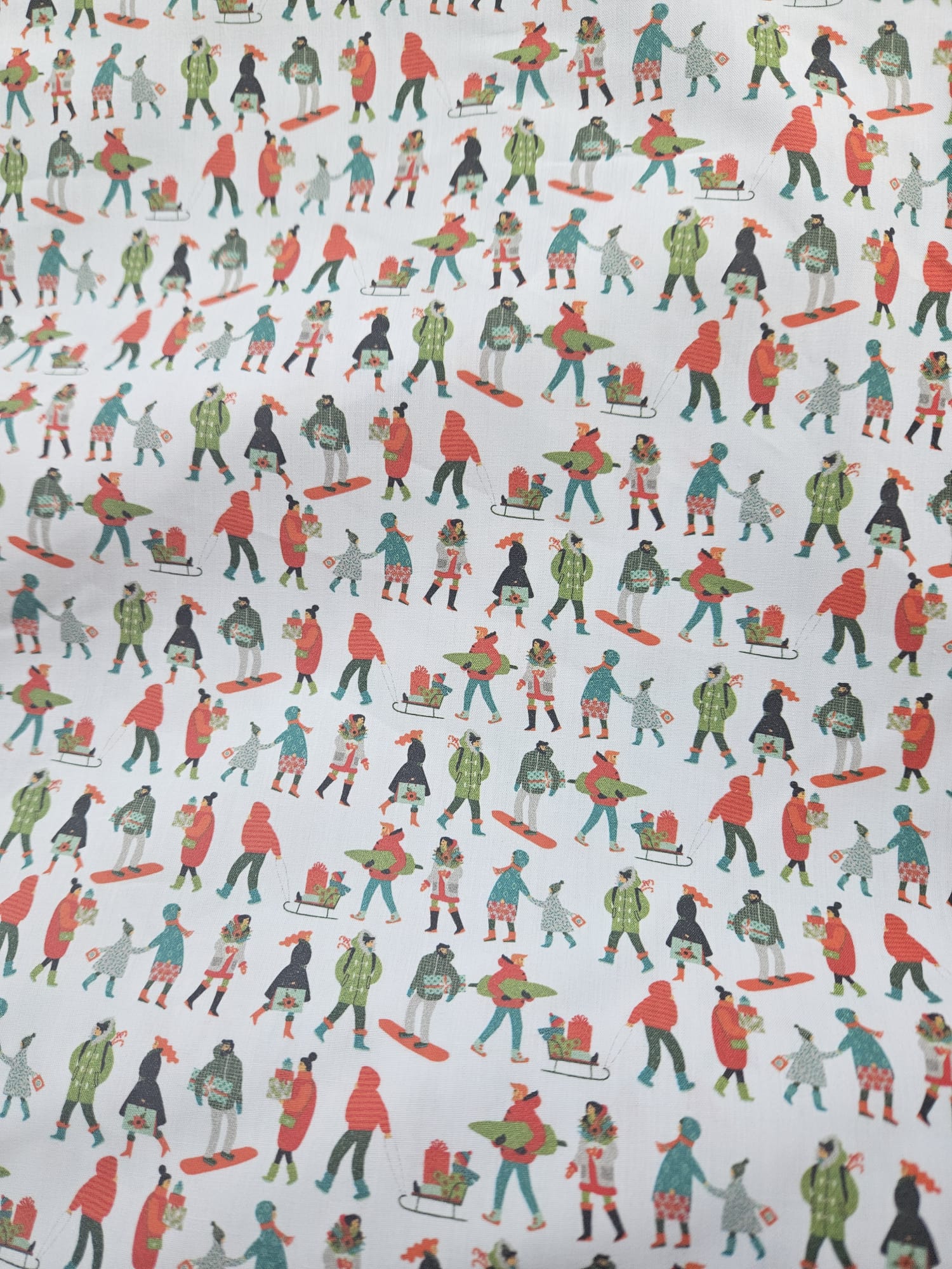 Tela navideña Paseo Invernal