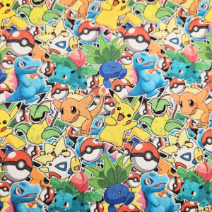 Tela infantil Pokemon Clásico Multicolor