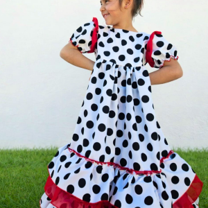 Vestido flamenca volantes maxi lunares