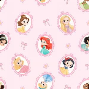 Tela Disney Princesas Kawaii Rosa