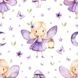 Tela infantil Hadas lila