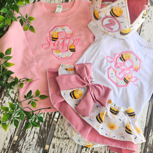 Conjunto de cumpleaños 4 piezas Abejitas