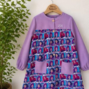 Babi Escolar Personalizado Estampado Huntrix Lila