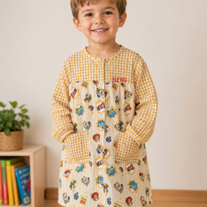Babi Escolar Vichy Mostaza + Estampado Toy Story
